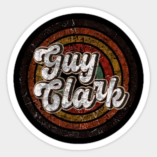 Guy Clark - vintage design on top Sticker